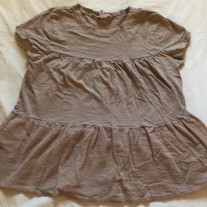 Beige three layered top